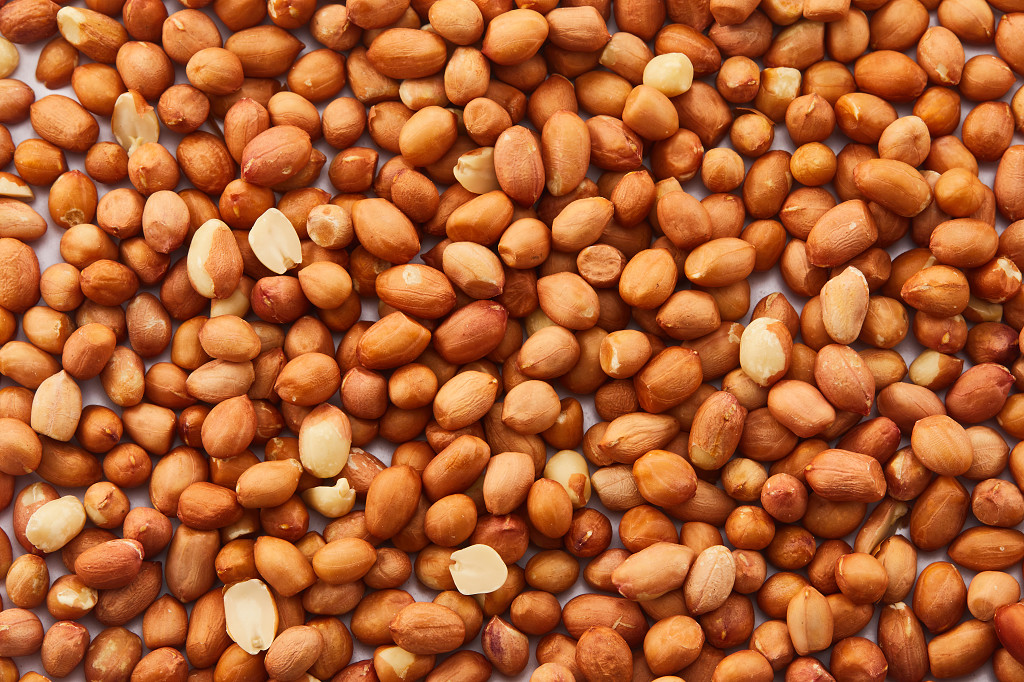 粮食实拍特写花生粒花生豆花生米配图谷物