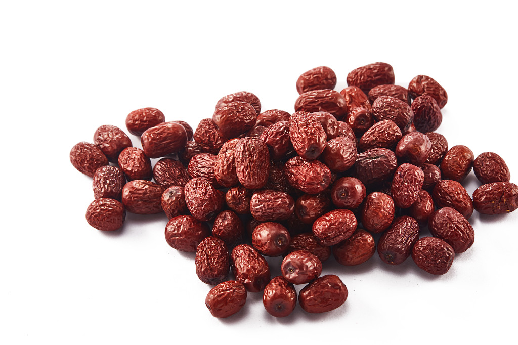 粮食白底特写红枣大枣配图谷物