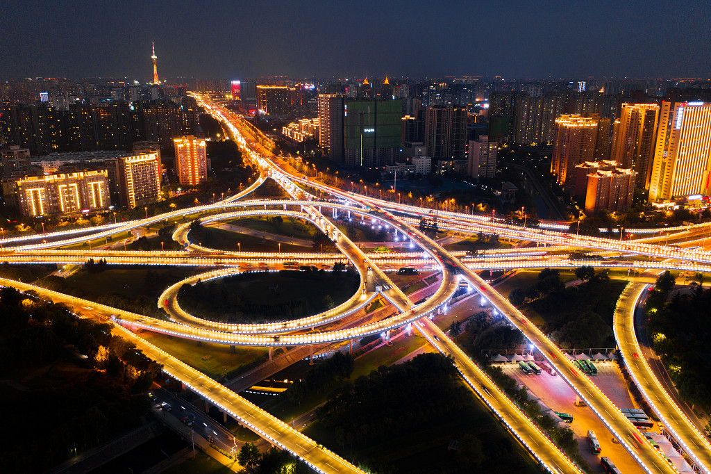 CBD立交桥 金水路立交桥 立交桥夜景