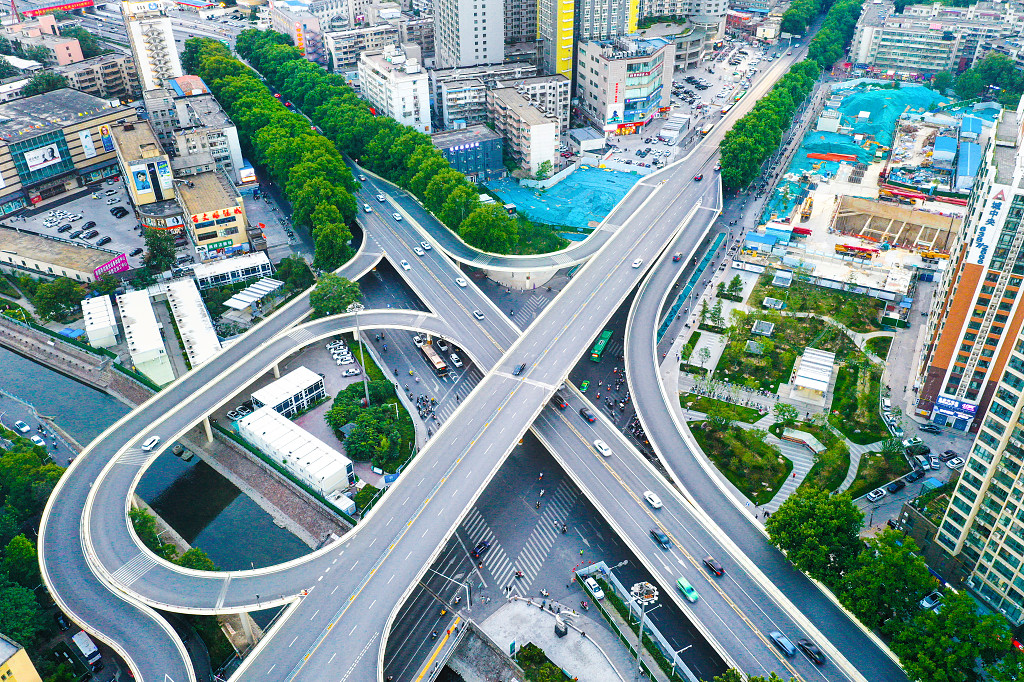 郑州立交桥 郑州金水路铭功路立交桥 郑州立交