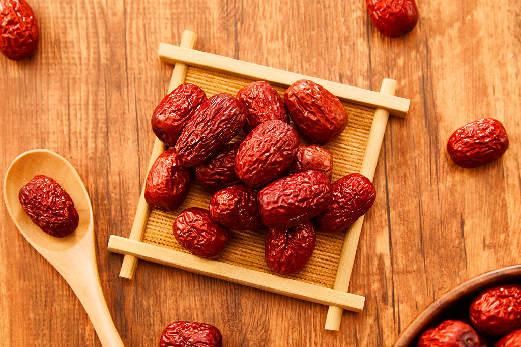 木纹木勺木盒粮食红枣大枣谷物