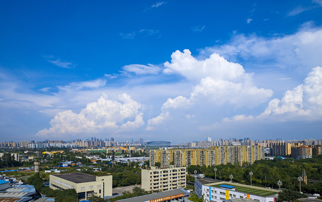 以城市楼房为主题拍摄的成都楼房JPG素材