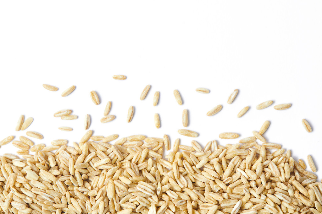 白底粮食燕麦米燕麦燕麦胚芽散落燕麦散落粮食谷物