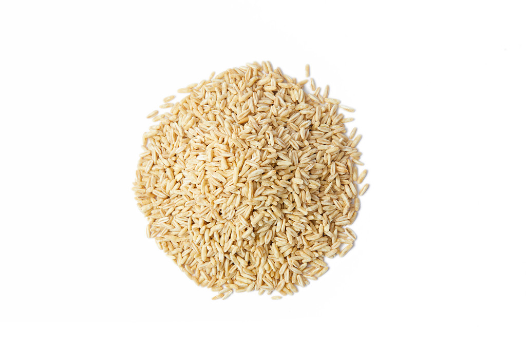 白底粮食燕麦米燕麦燕麦胚芽一堆燕麦燕麦堆谷物