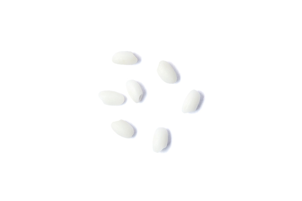 白底粮食糯米圆糯米米粒散落圆糯米几粒圆糯米谷物