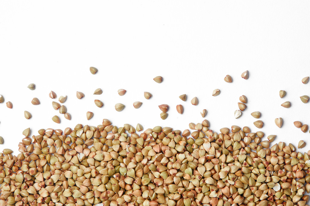 白底粮食荞麦荞麦仁散落粮食散落荞麦仁谷物