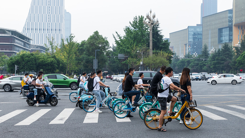 天府新区城市街道马路斑马线主题jpg素材