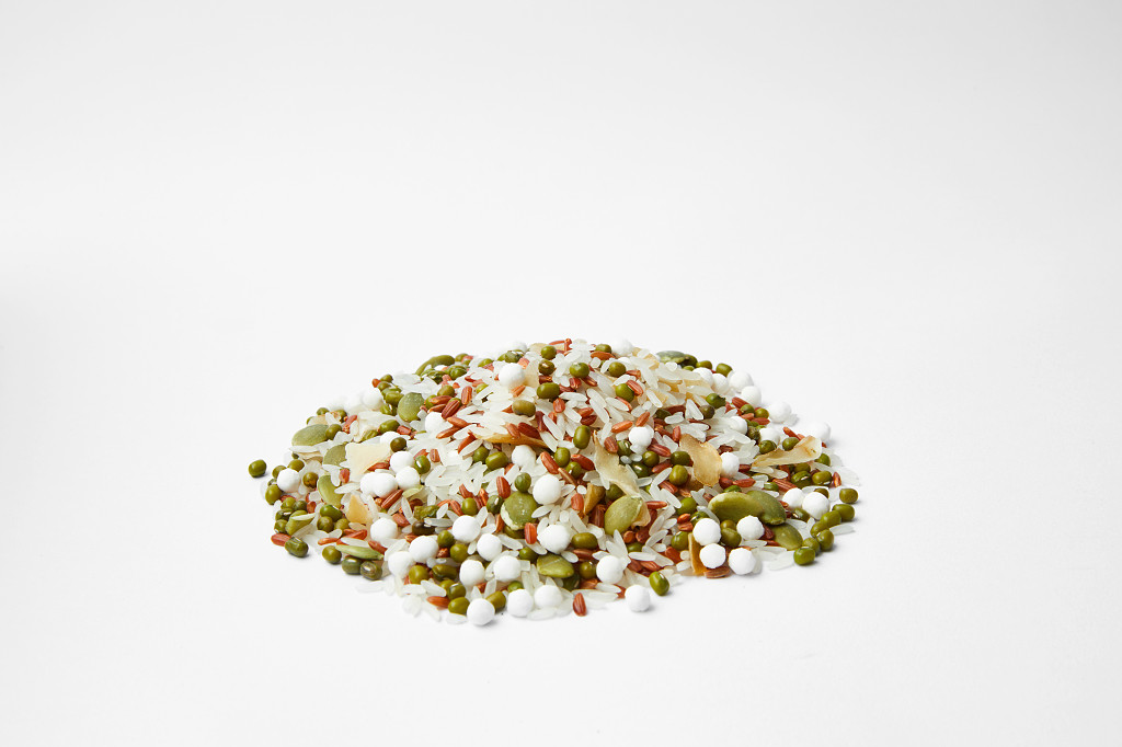 灰底粮食一堆粮食珍惜粮食百合粥散落粮食