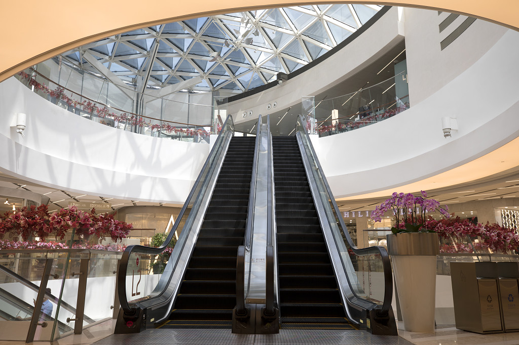 商场内景商场电梯商场扶梯商场内部