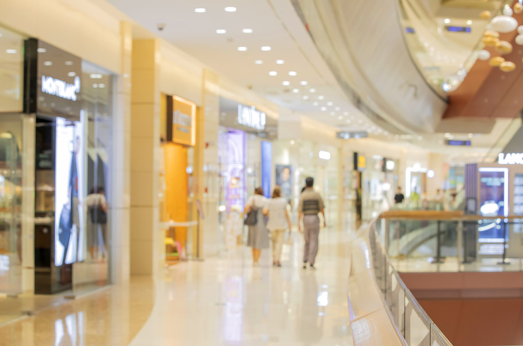 商场内景多商店画面商场商场走廊