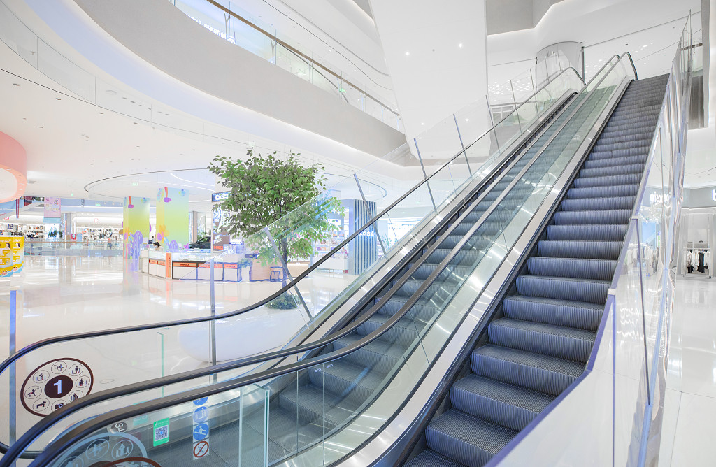 商场电梯商场扶梯扶梯特写商场内景