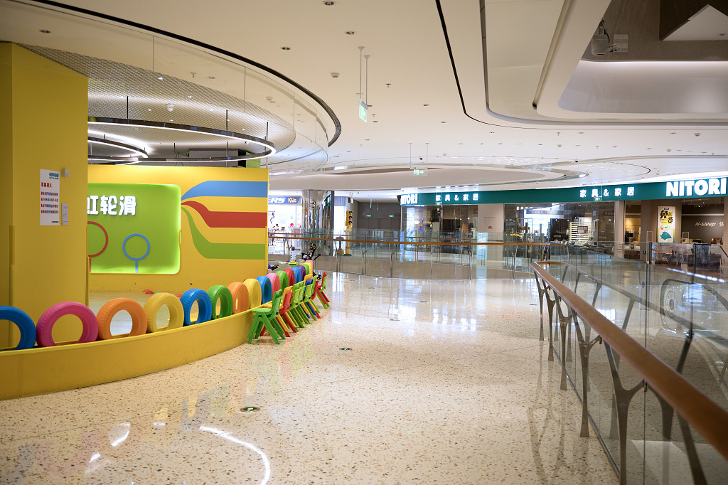 商场内景多商店画面商场走廊大空间画面