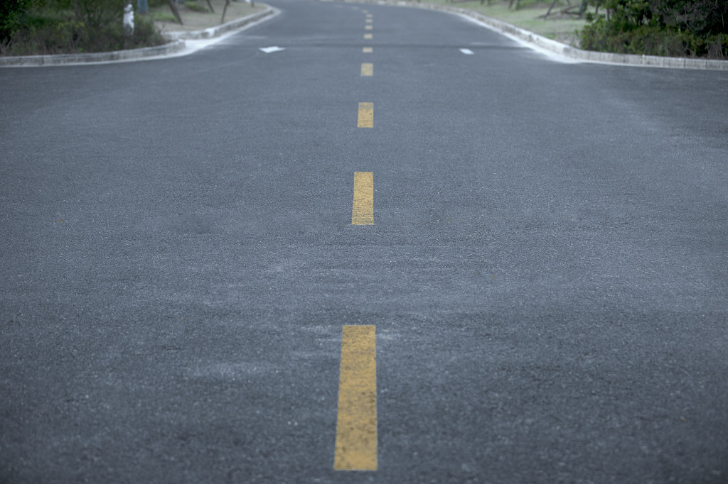 道路特写城市马路道路柏油马路机动车道