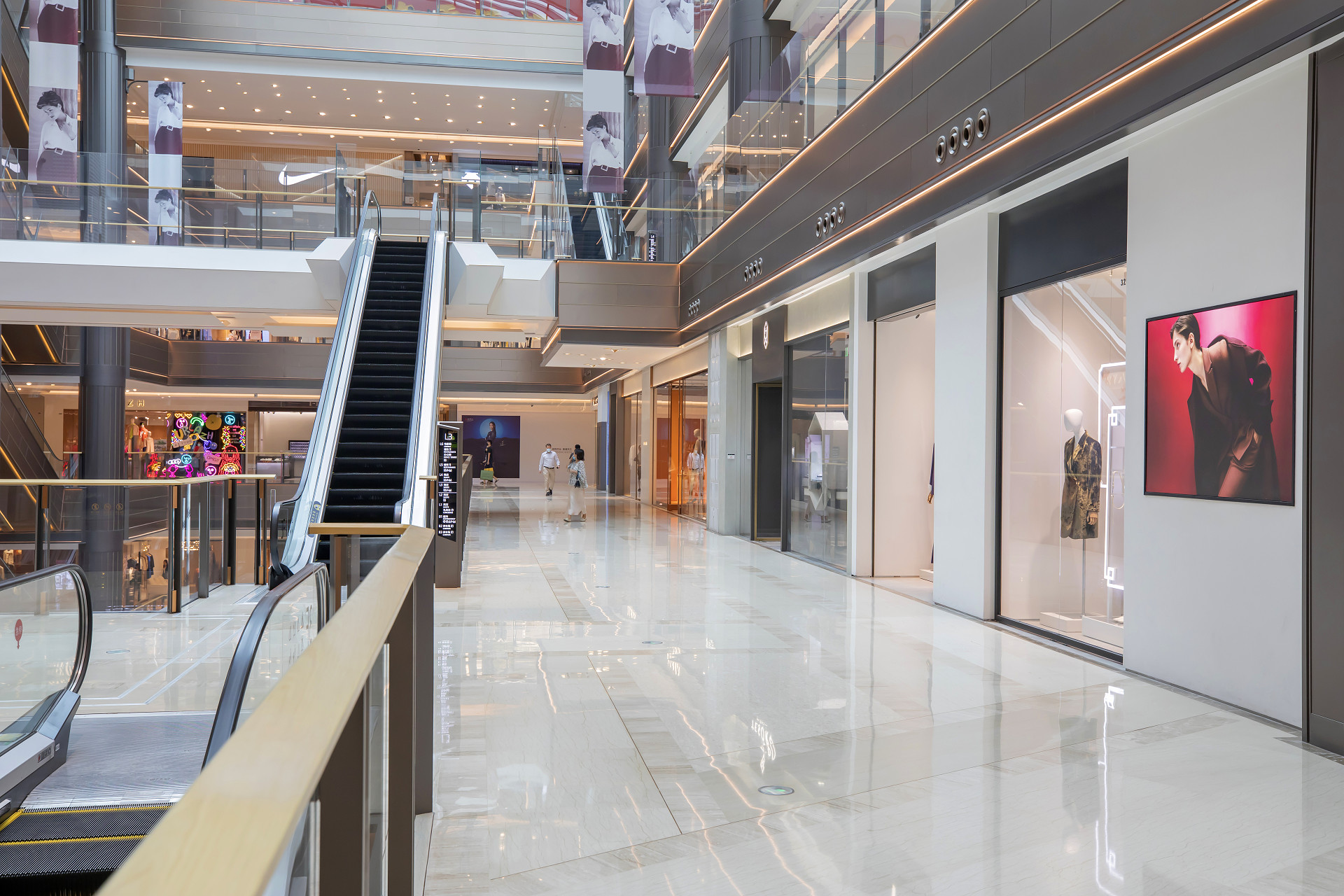 商场走廊商场通道商场扶梯大空间画面