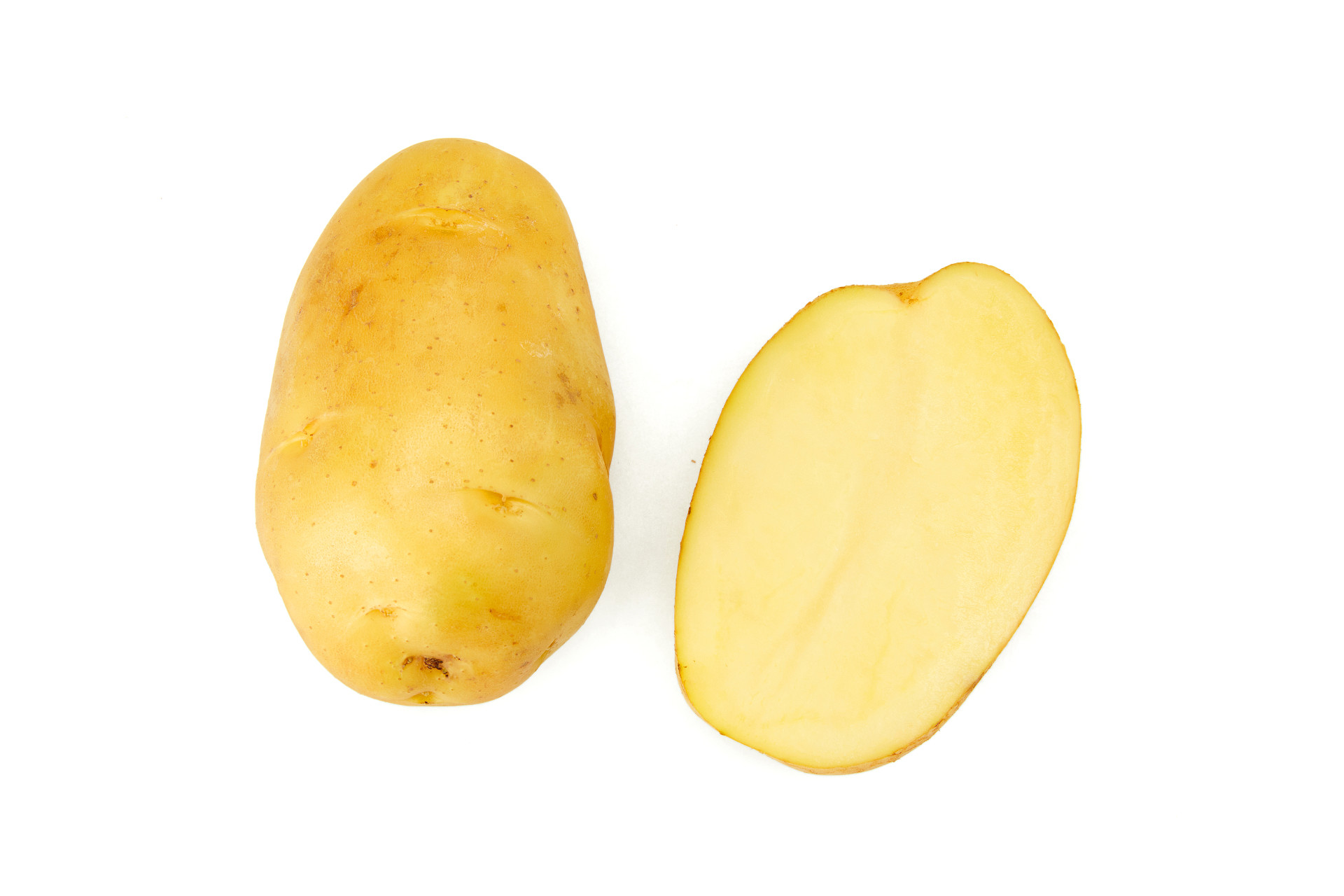 白底蔬菜土豆马铃薯一个土豆切开土豆