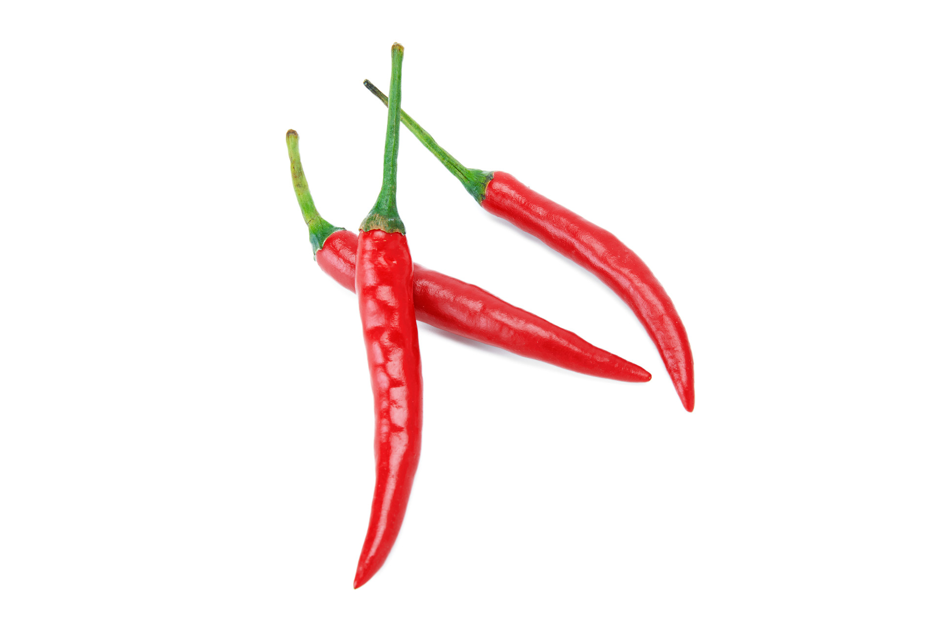 白底蔬菜辣椒尖椒红辣椒三根辣椒