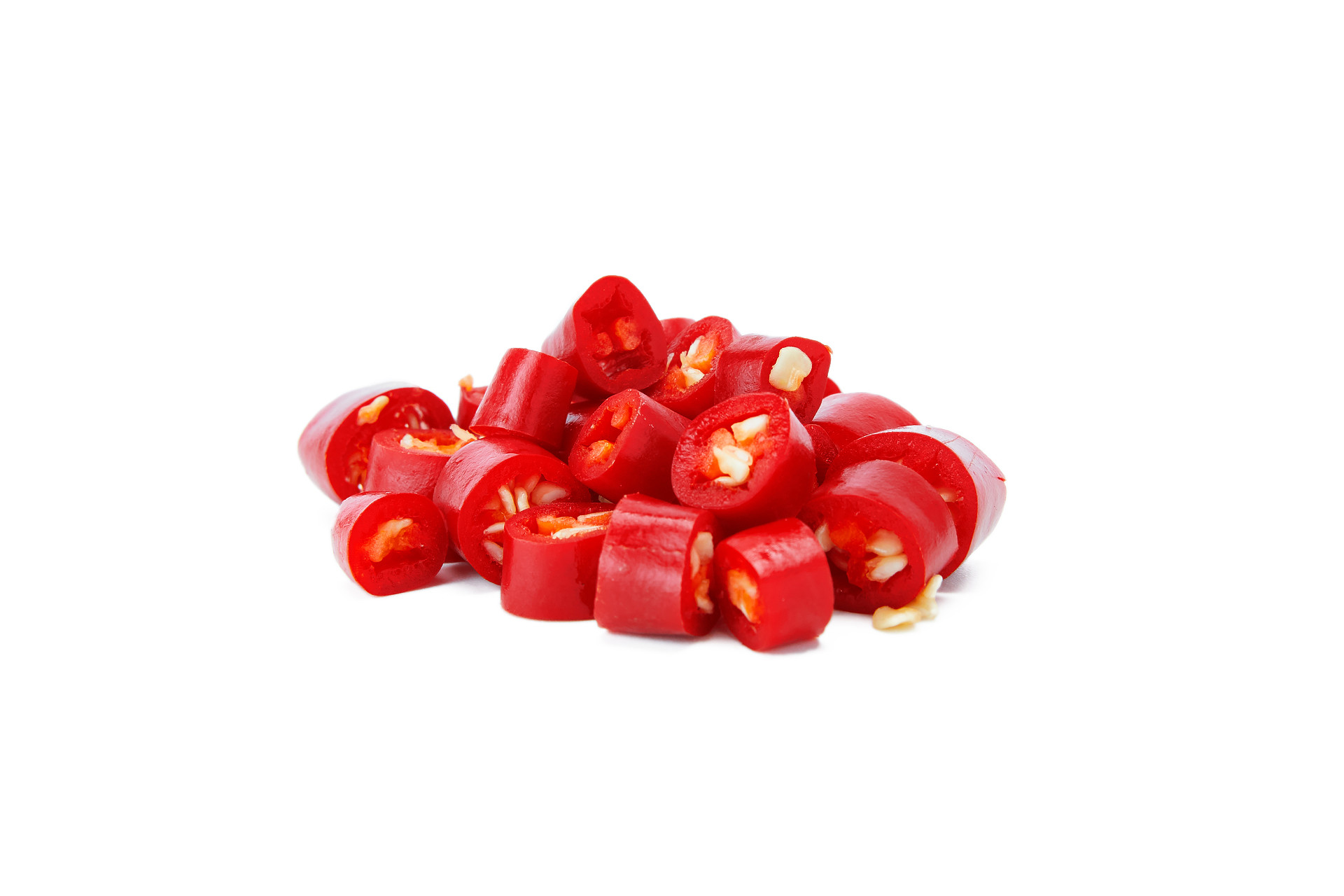 白底蔬菜辣椒尖椒红辣椒辣椒丁辣椒碎辣椒末