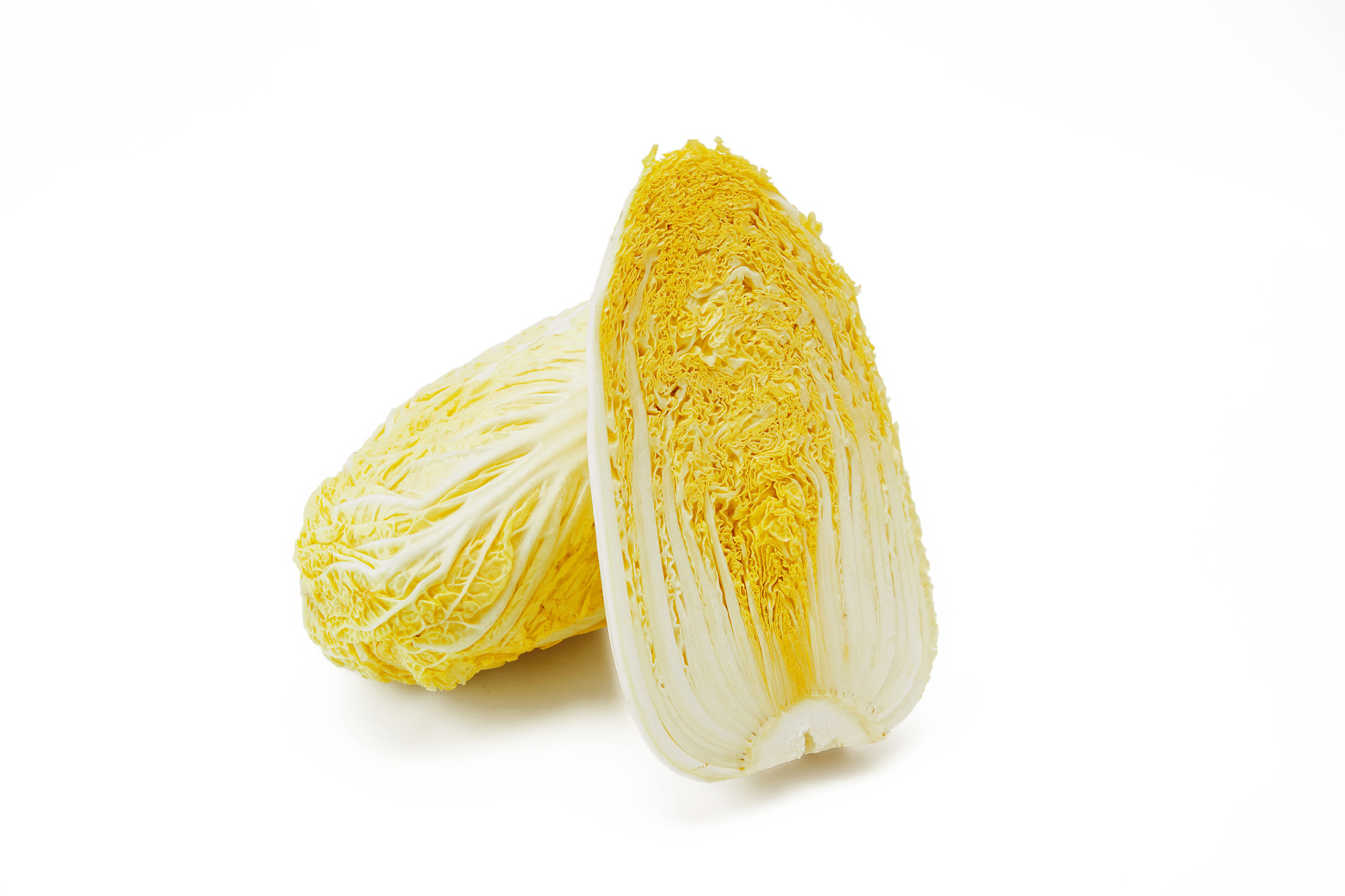 白底蔬菜新鲜蔬菜白菜大白菜切开白菜新鲜白菜