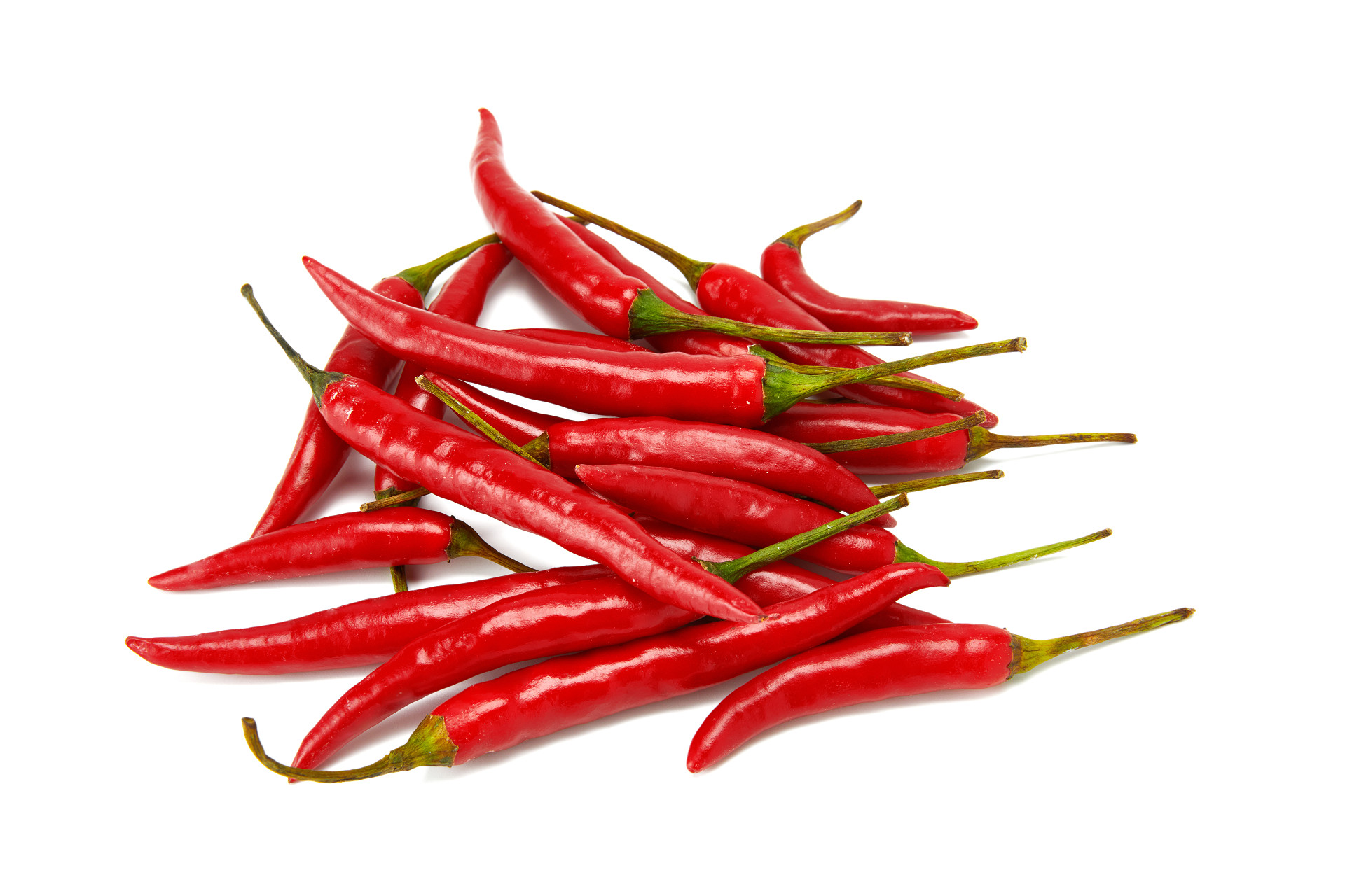 白底蔬菜一堆辣椒辣椒尖椒红辣椒