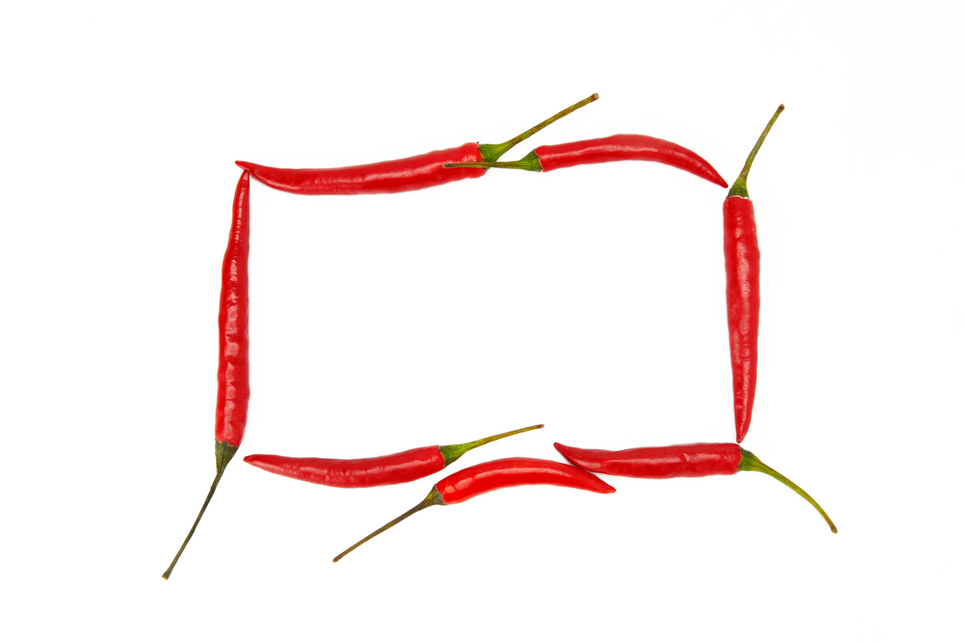 白底蔬菜几根辣椒辣椒方框辣椒尖椒红辣椒