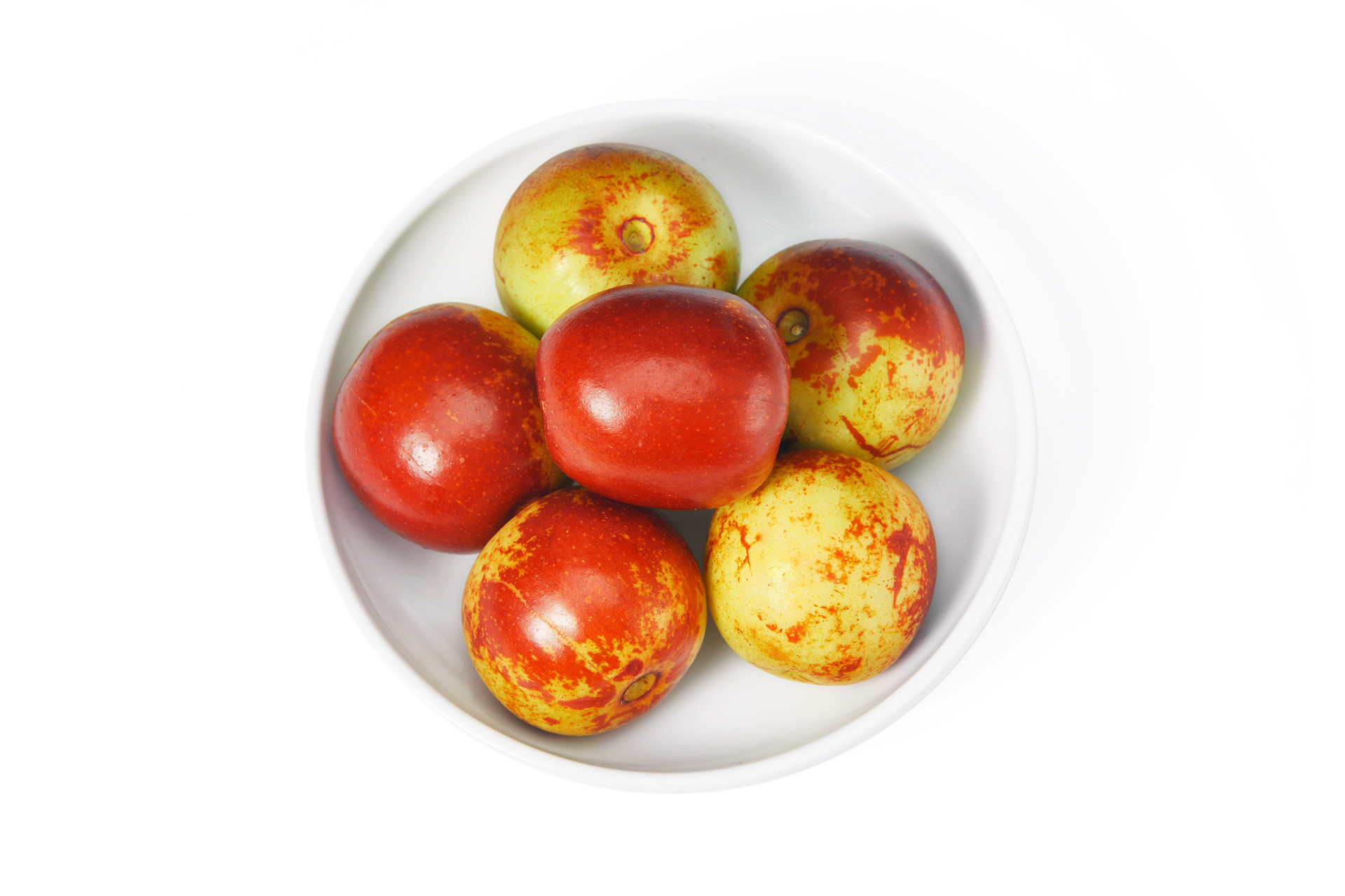 白底盘子一盘冬枣枣鲜枣枣子大枣冬枣