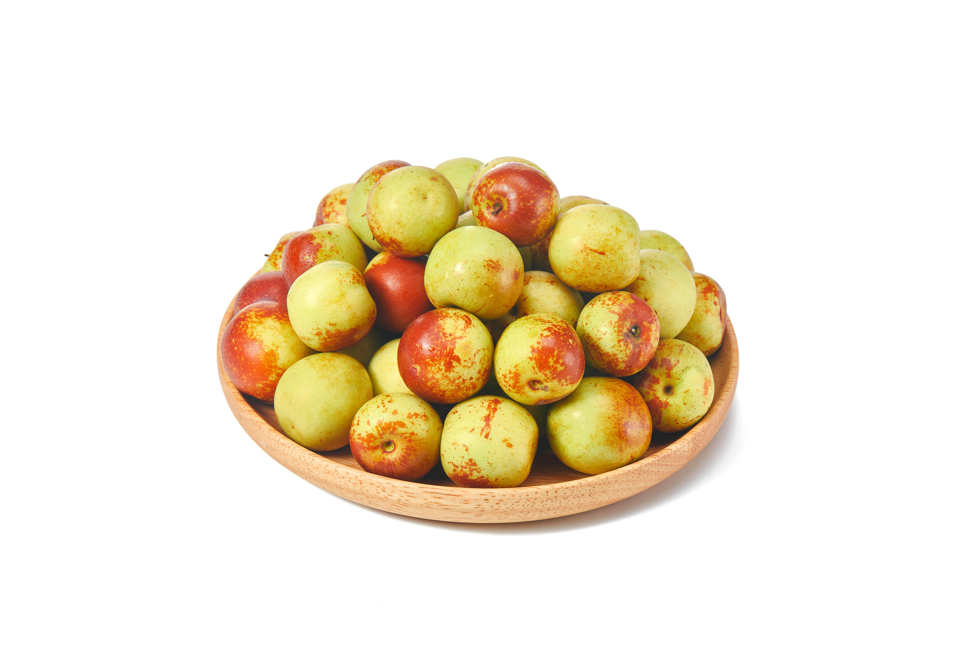 白底木盘盘子一盘冬枣枣鲜枣枣子大枣冬枣