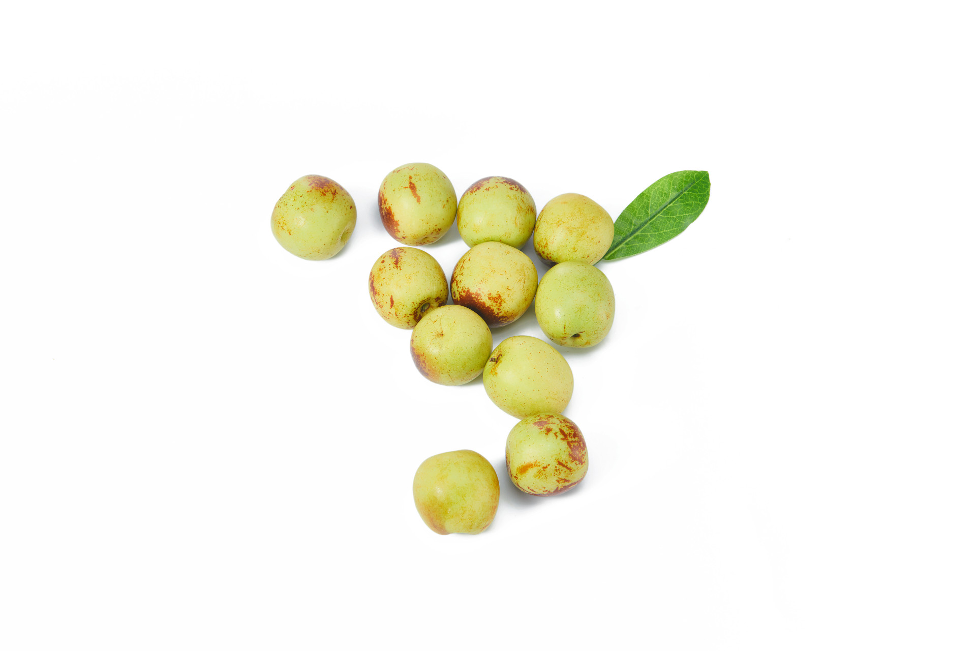 白底绿叶一堆冬枣一堆鲜枣枣鲜枣枣子大枣冬枣