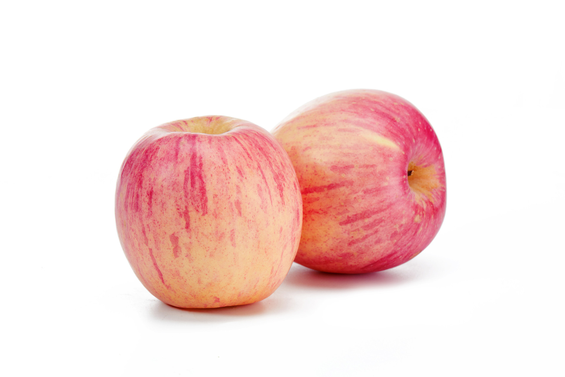 白底水果苹果两个苹果整个苹果新鲜水果