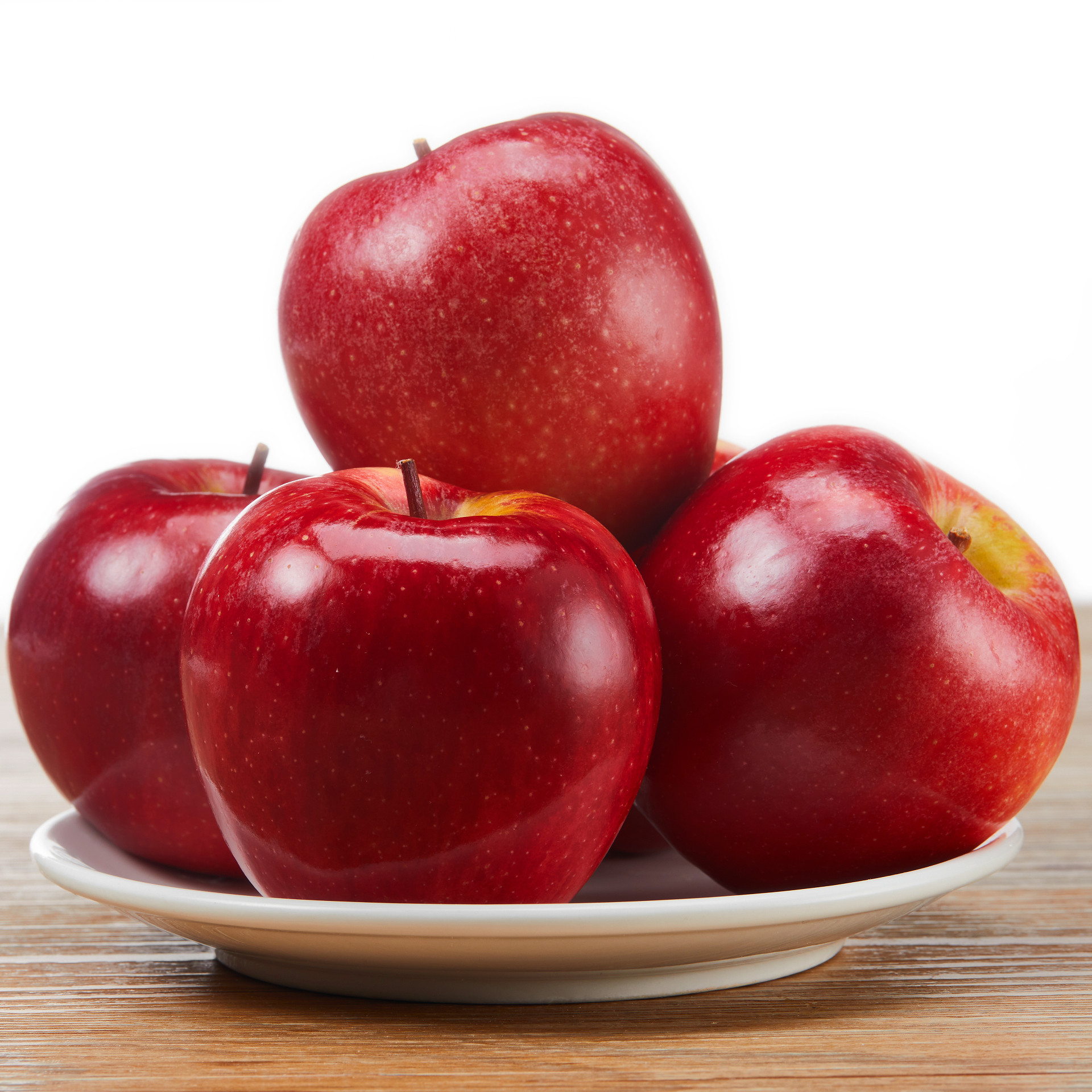 白底水果苹果红苹果几个苹果一盘苹果