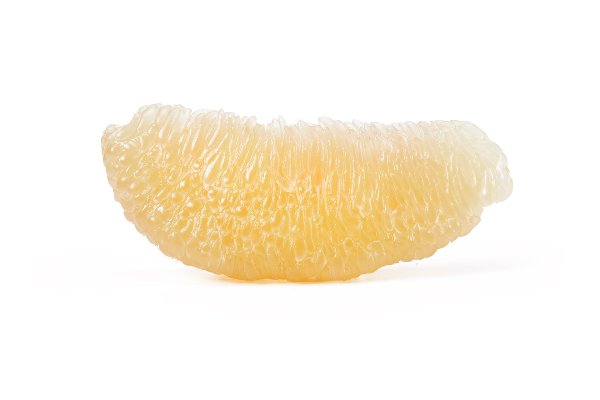 白底水果柚子一瓣柚子剥开柚子