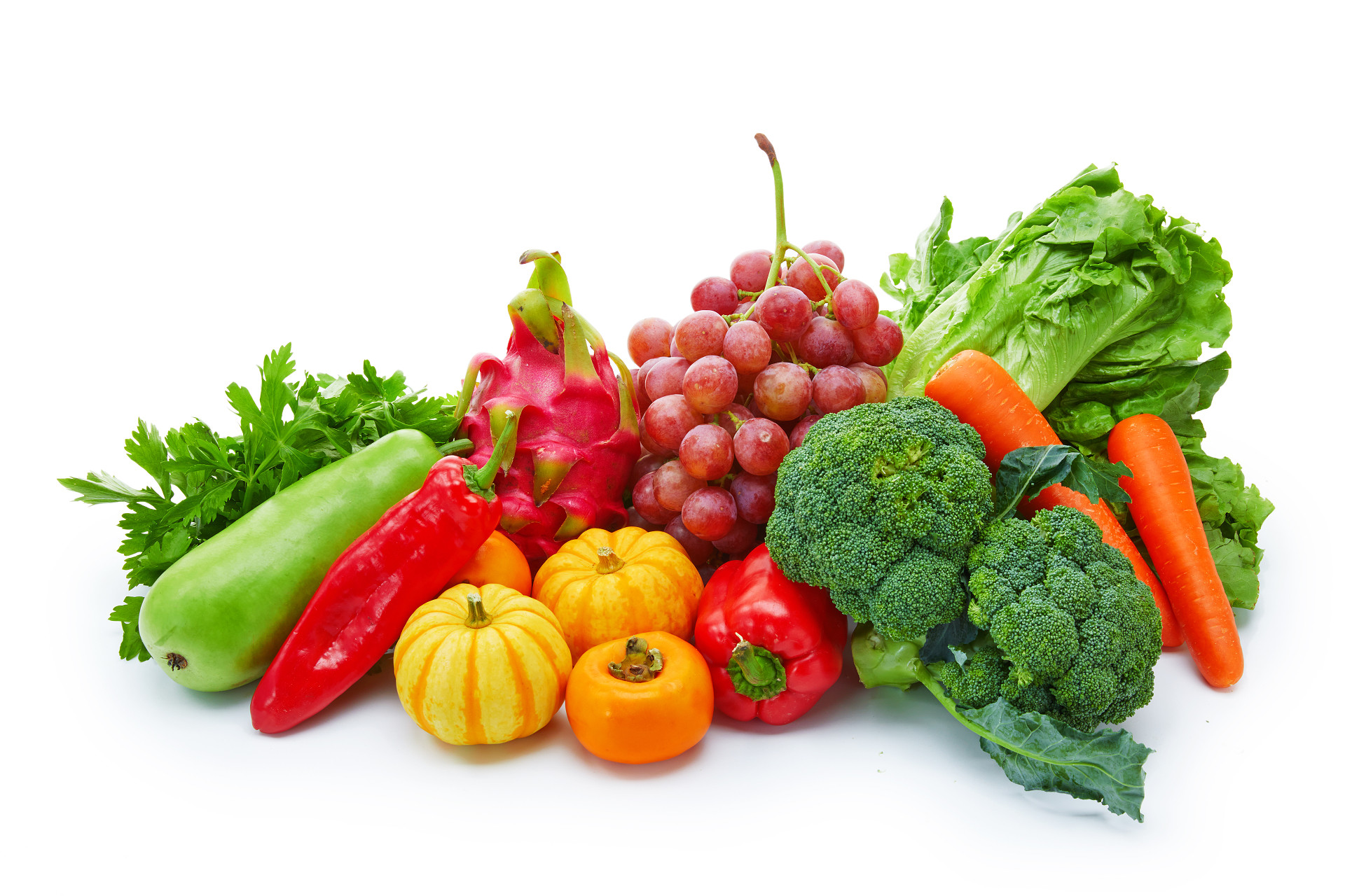 白底果蔬组合蔬菜水果