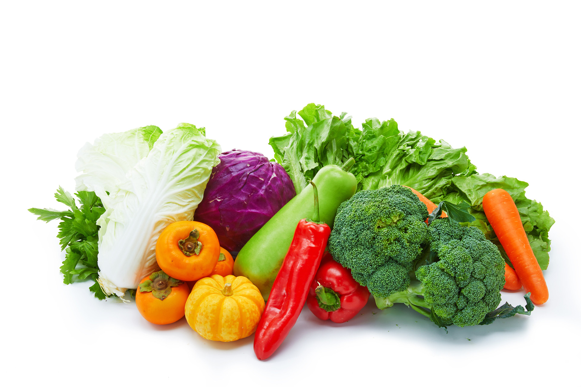 白底果蔬组合蔬菜