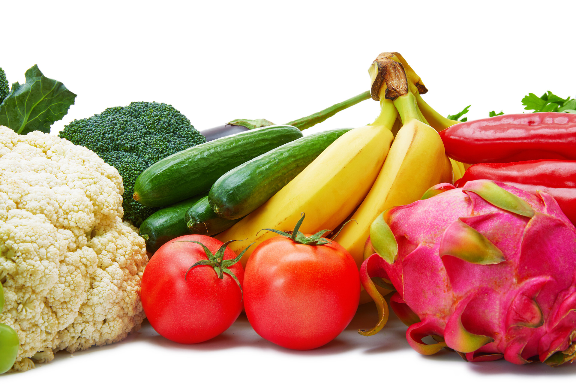 白底果蔬组合蔬菜水果