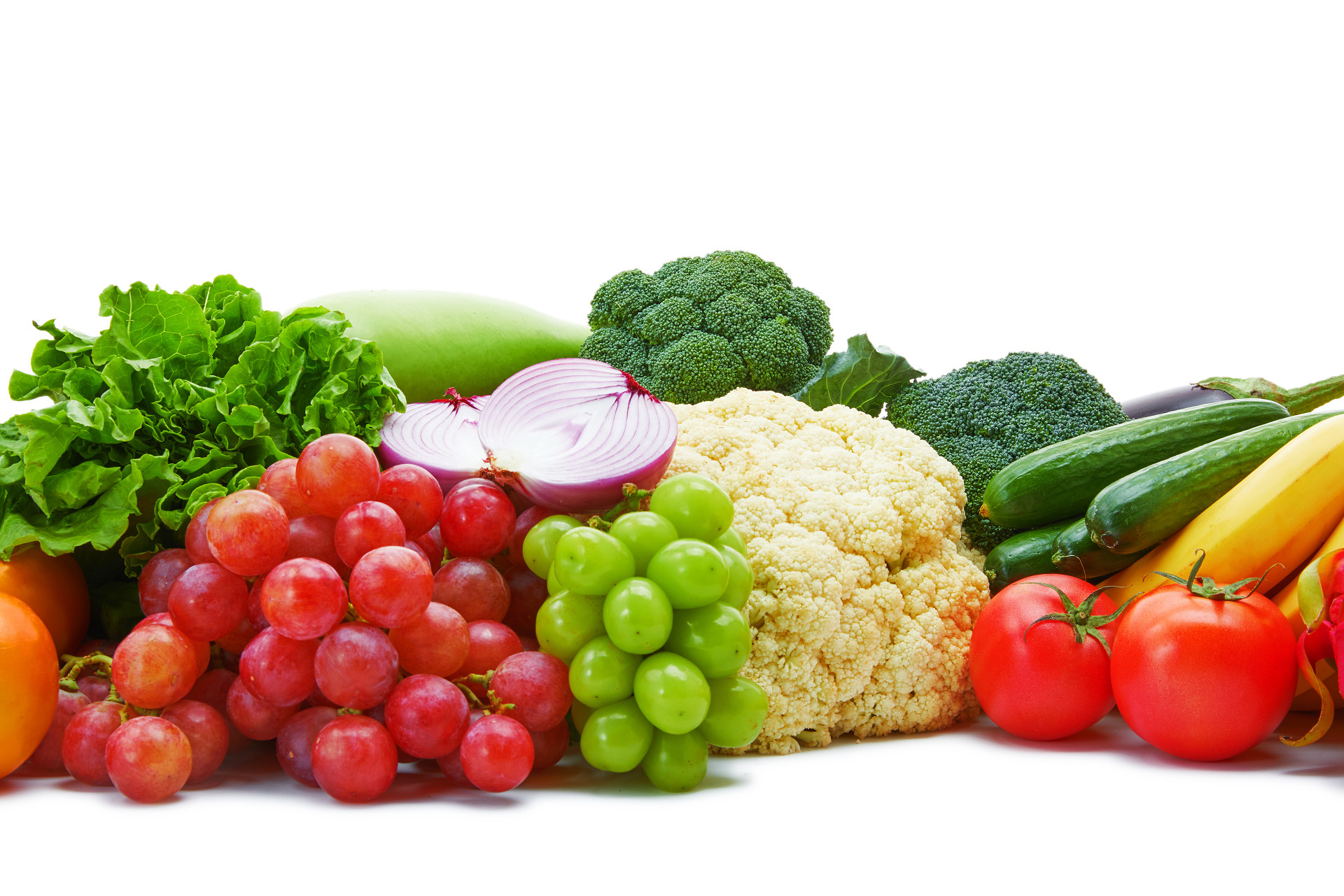 白底果蔬组合蔬菜水果