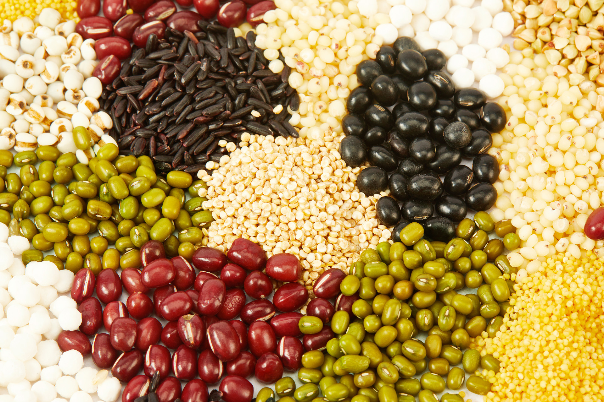 平铺粮食五谷杂粮粮食组合五谷组合黑豆绿豆黑米