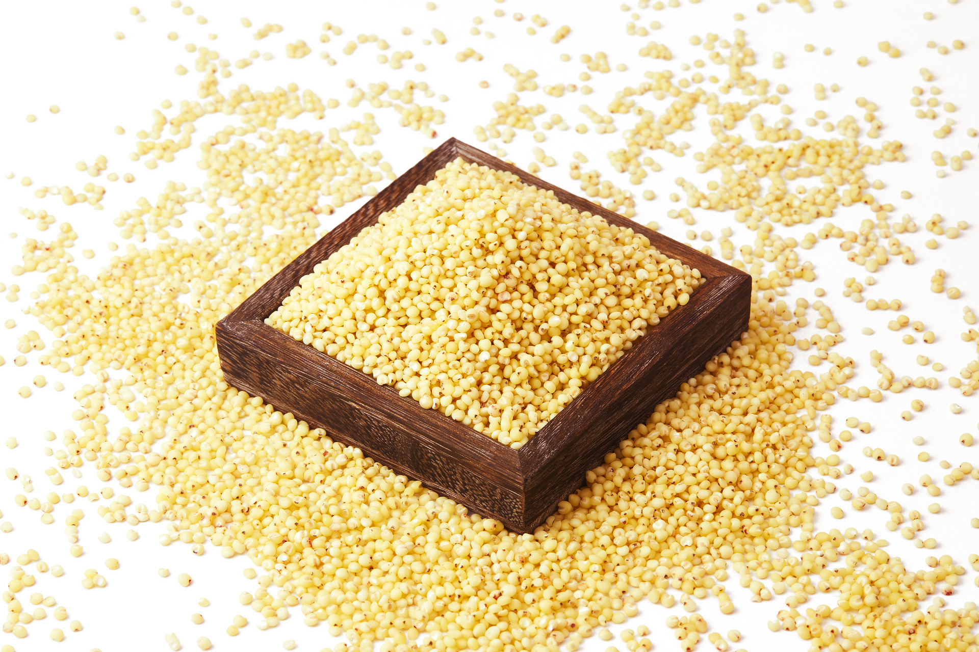 实拍平铺高粱米木盒高粱米一盒高粱米一盒粮食