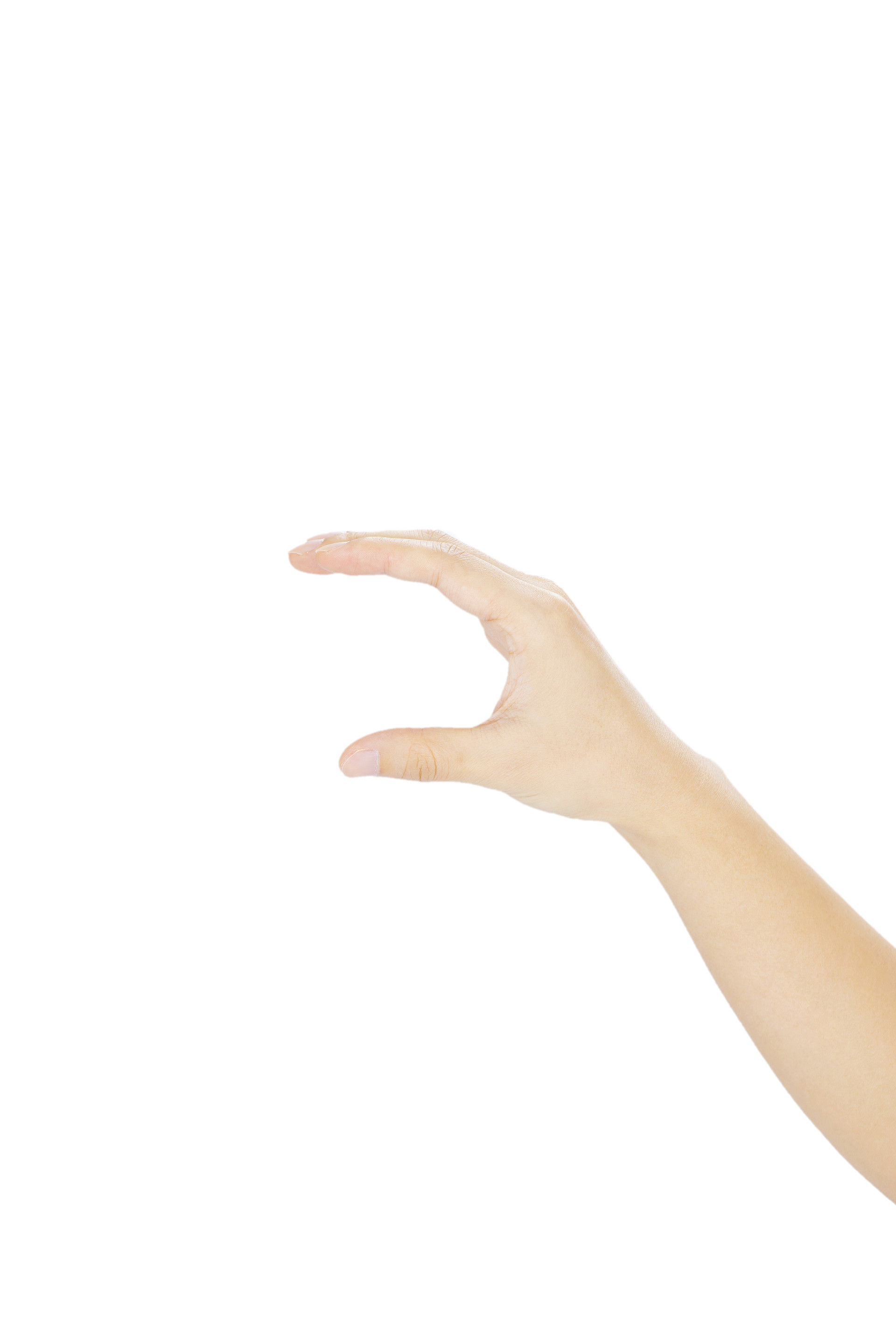 白底手势人物手势弯曲手指弯曲手掌