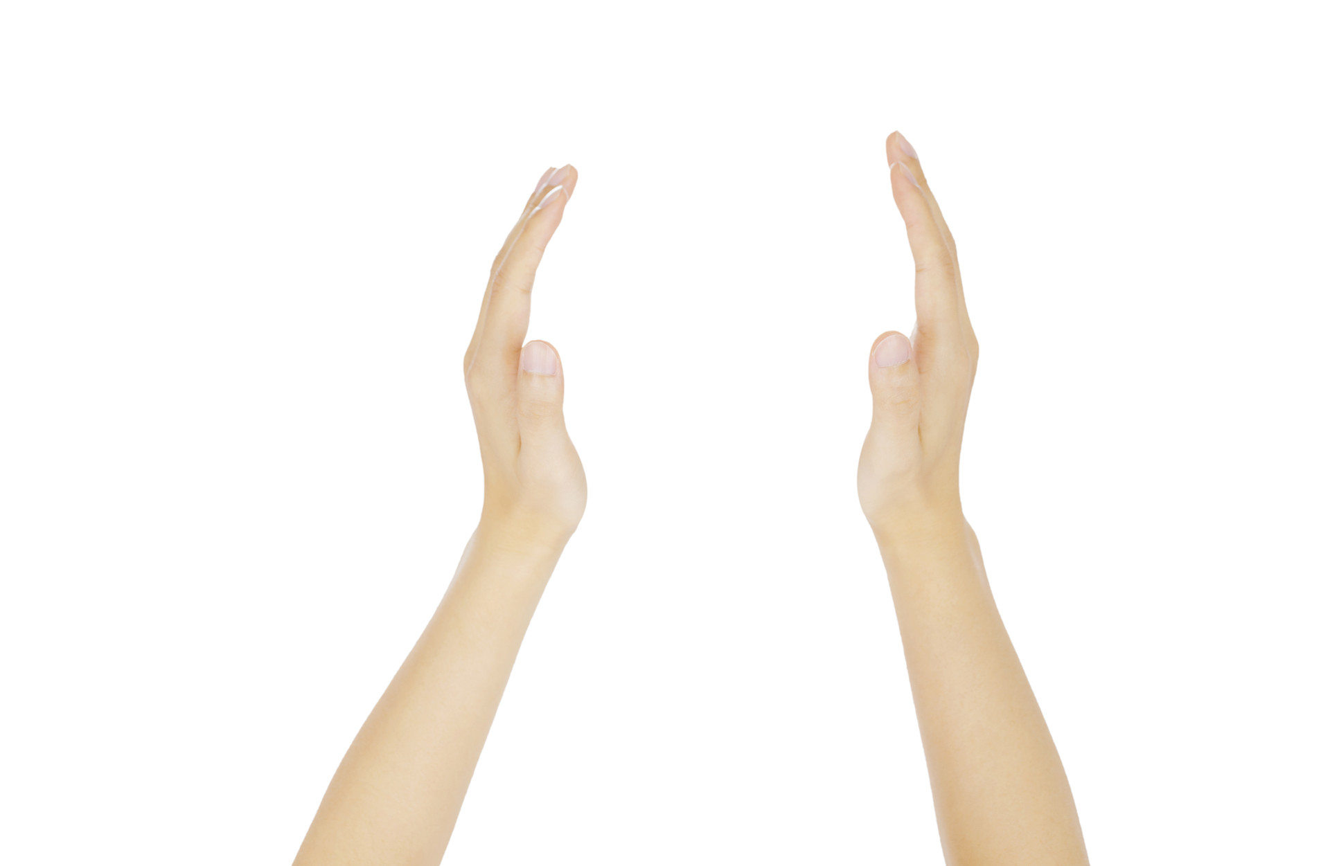 白底手势人物手势两手相对手掌相对