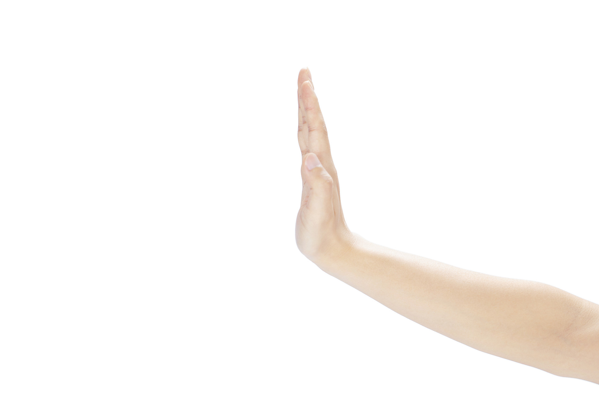 白底手势人物手势停止手势暂停手势