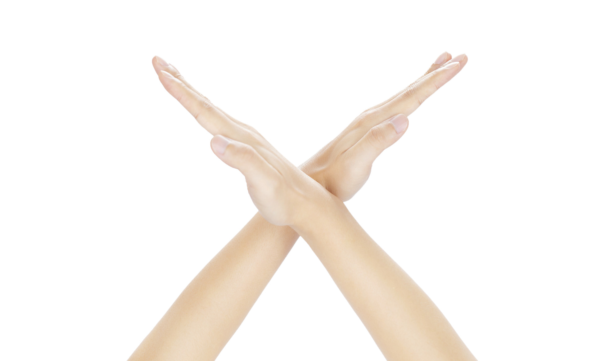 白底手势人物手势禁止手势交叉双手