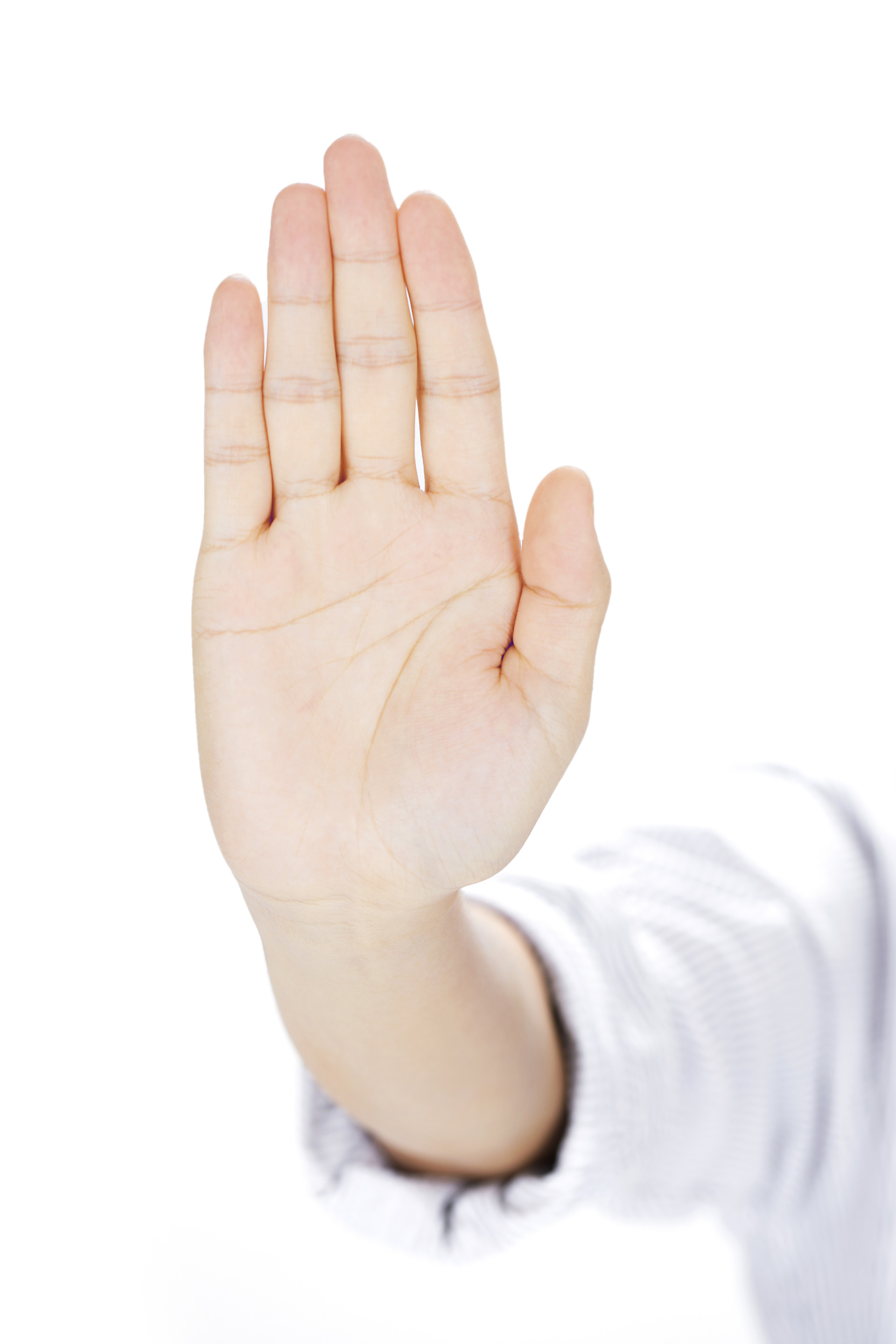 白底商务服务人员员工手势人物手势停止手势暂停手势