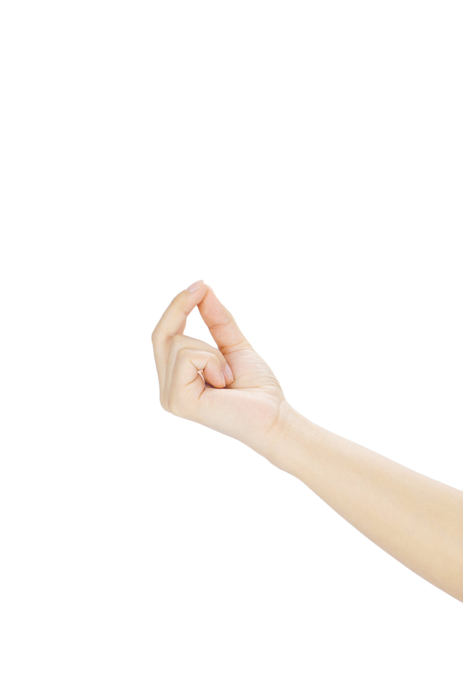 白底手势人物手势手指并拢