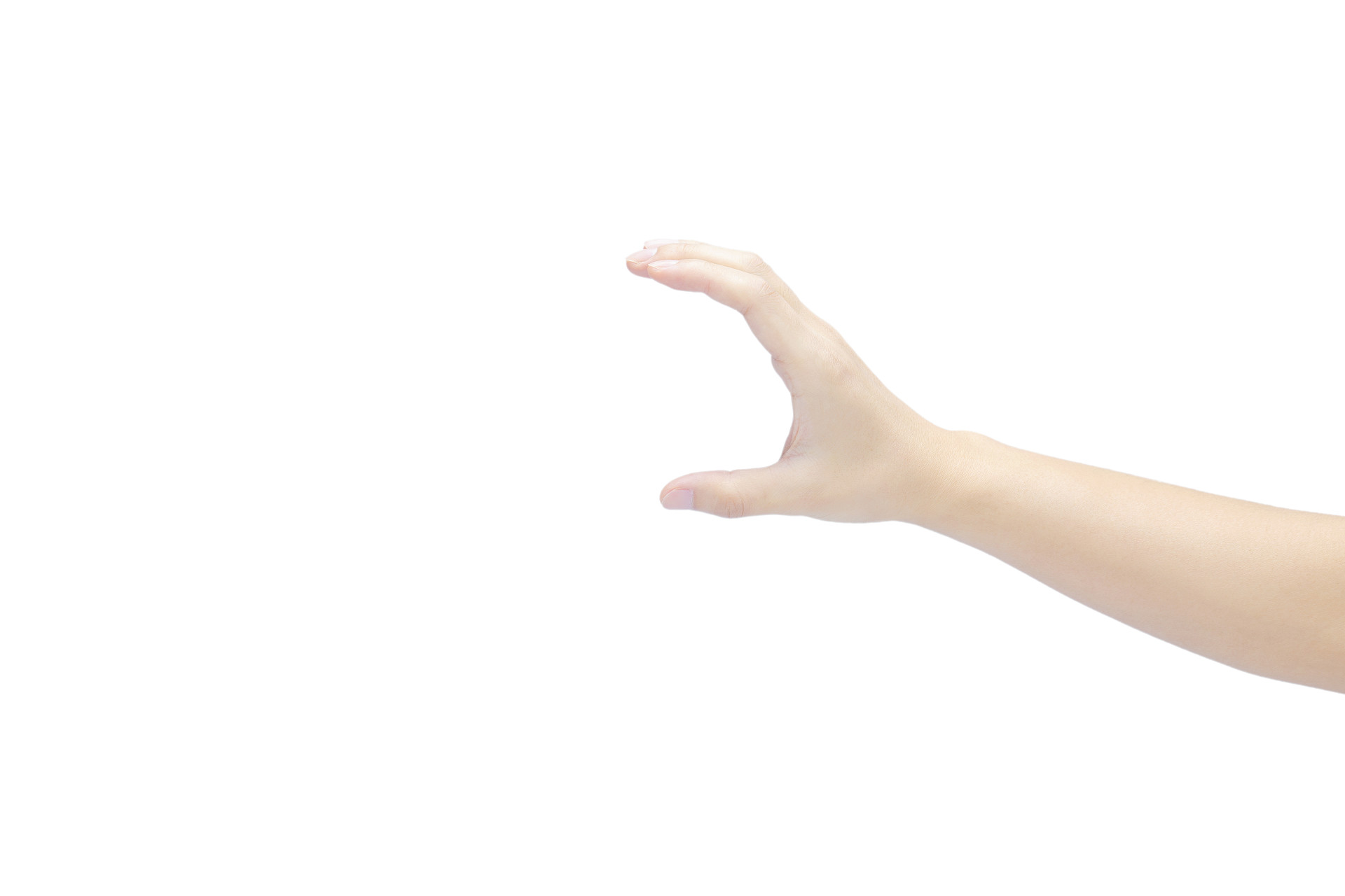 白底手势人物手势弯曲手指弯曲手掌