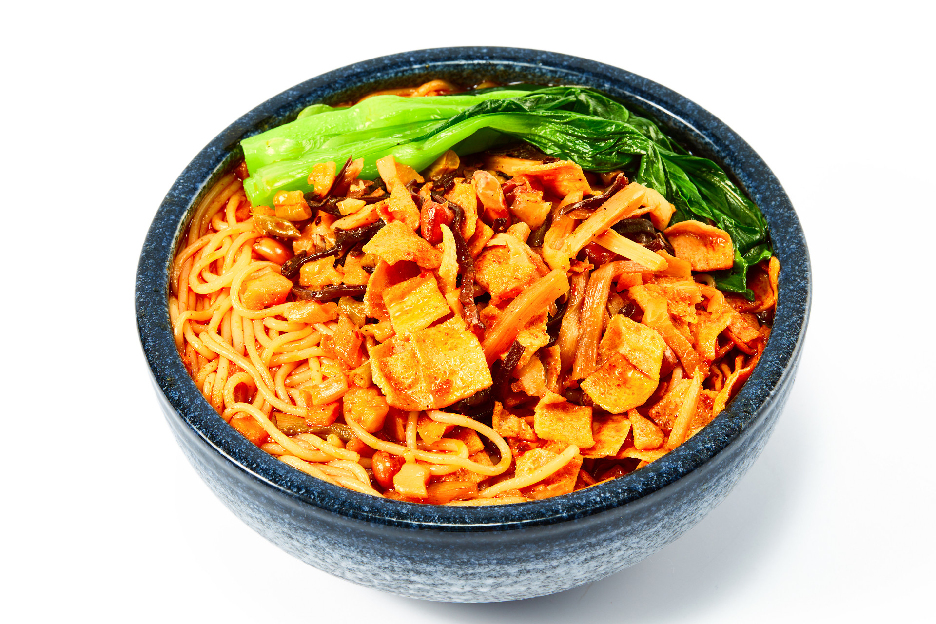 螺狮粉白底螺蛳粉一碗螺蛳粉酸笋青菜美食