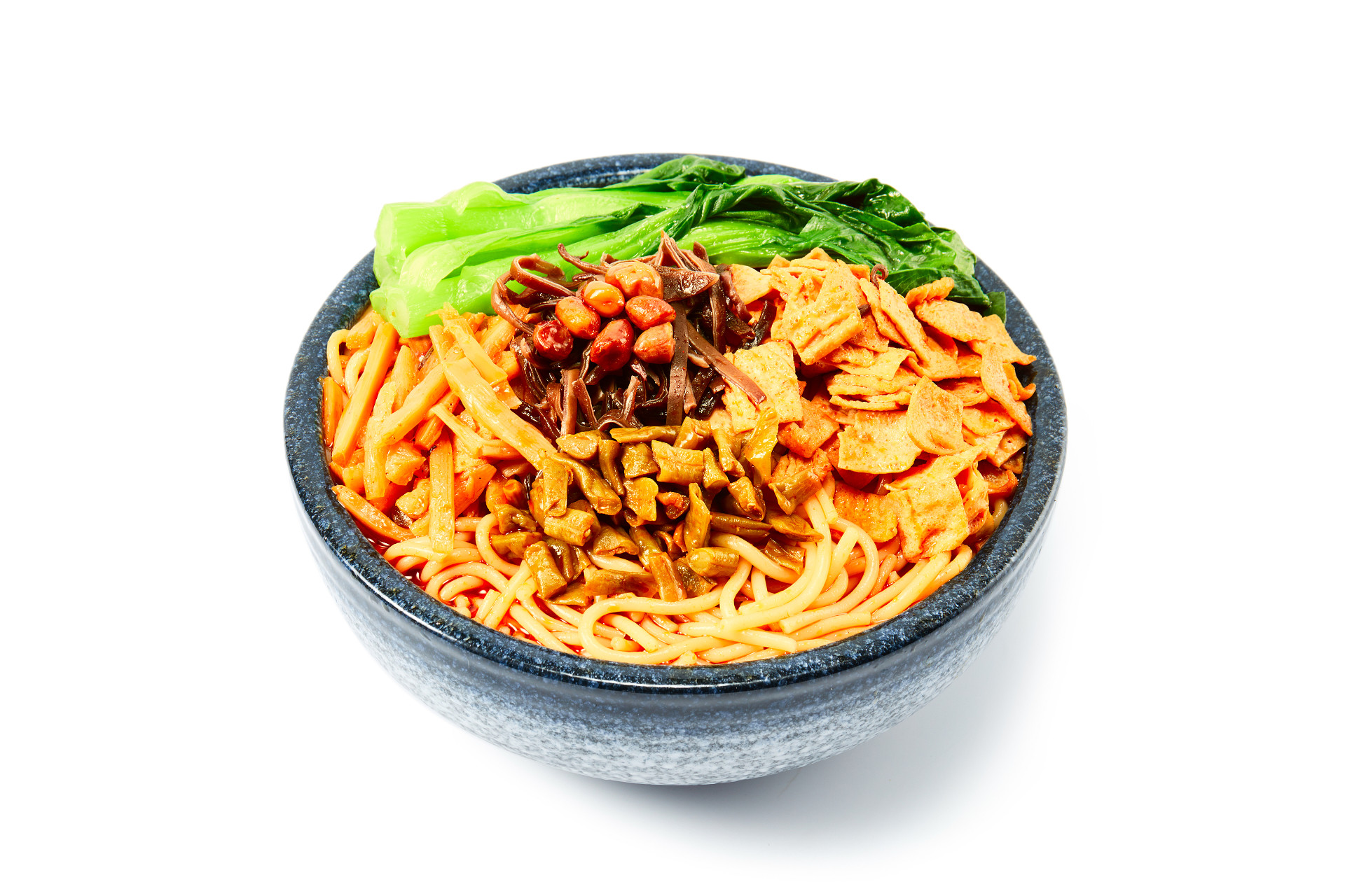 螺狮粉白底螺蛳粉一碗螺蛳粉酸笋青菜美食