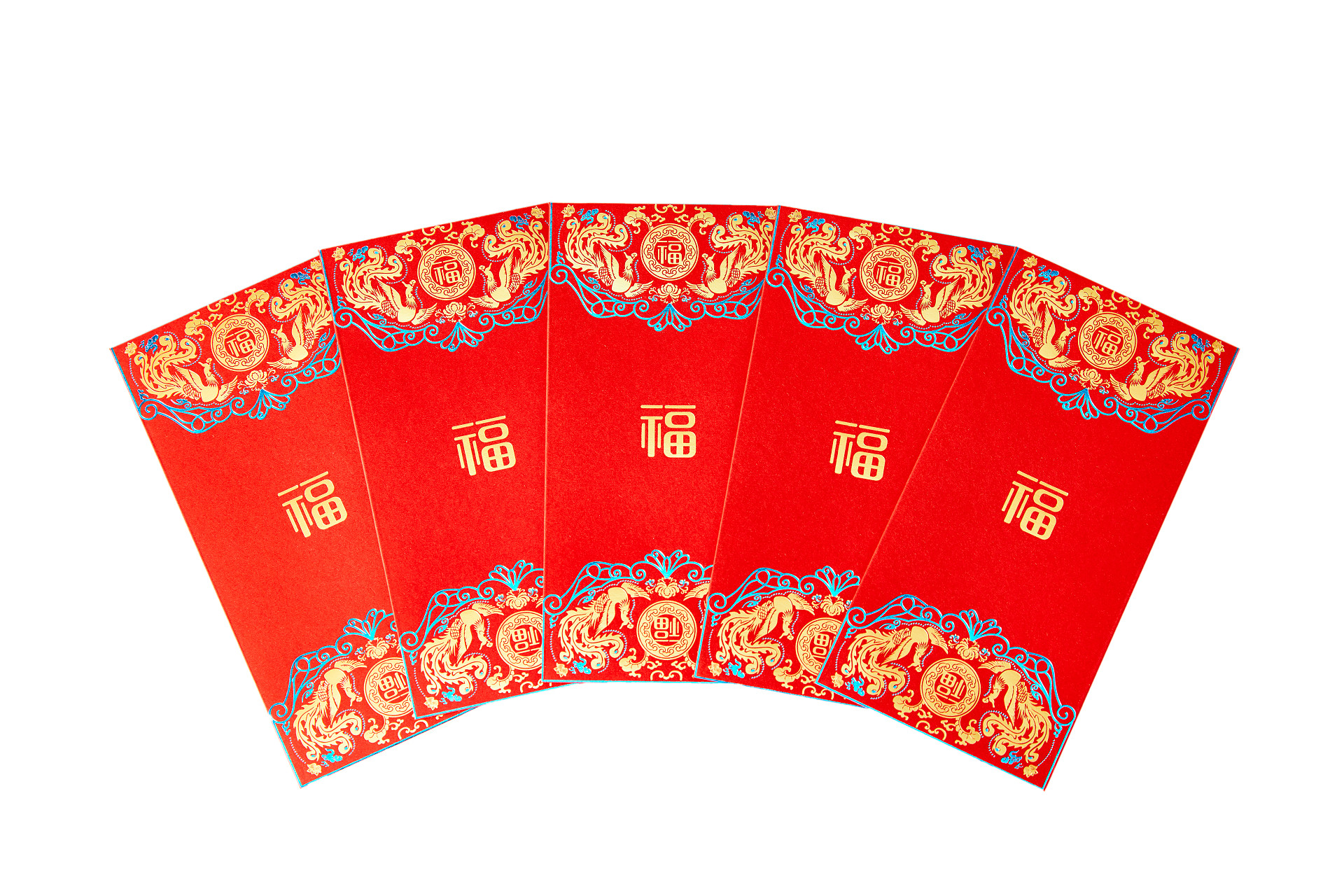 白底花纹印花红包几个红包新年红包福字