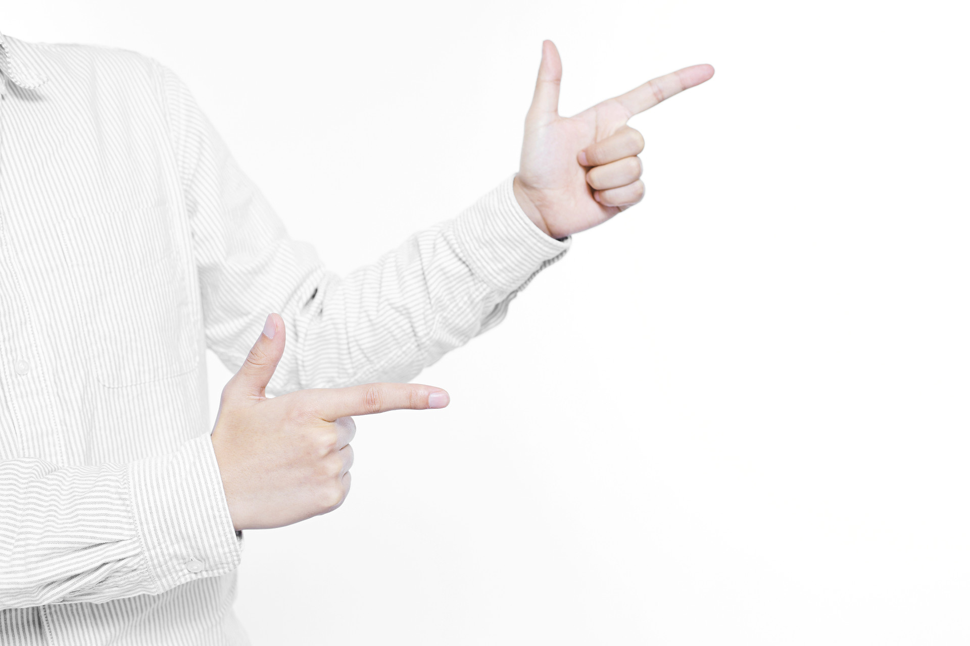 白底商务衬衣职场手势人物手势