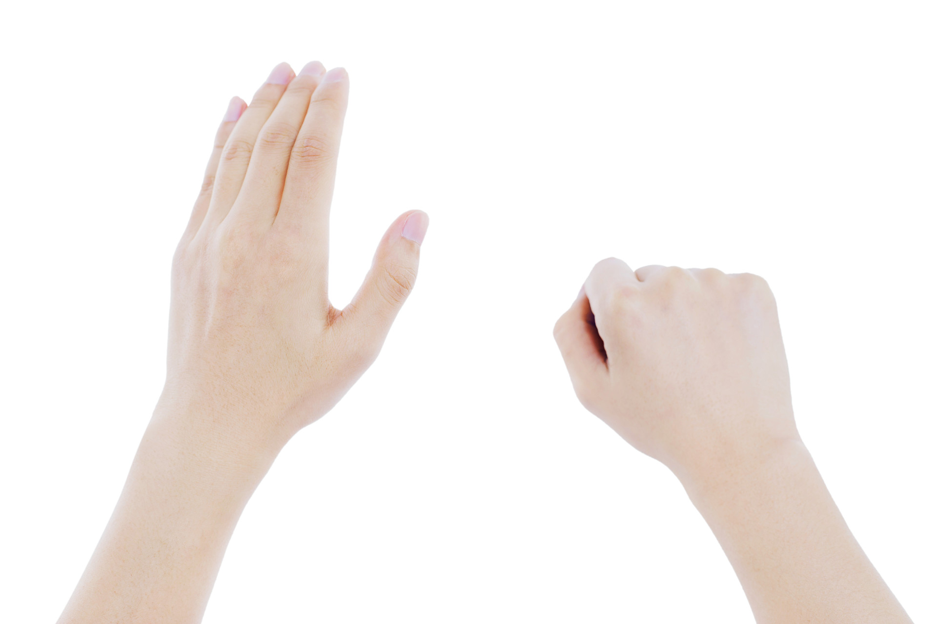 白底手势人物手势拳头手掌