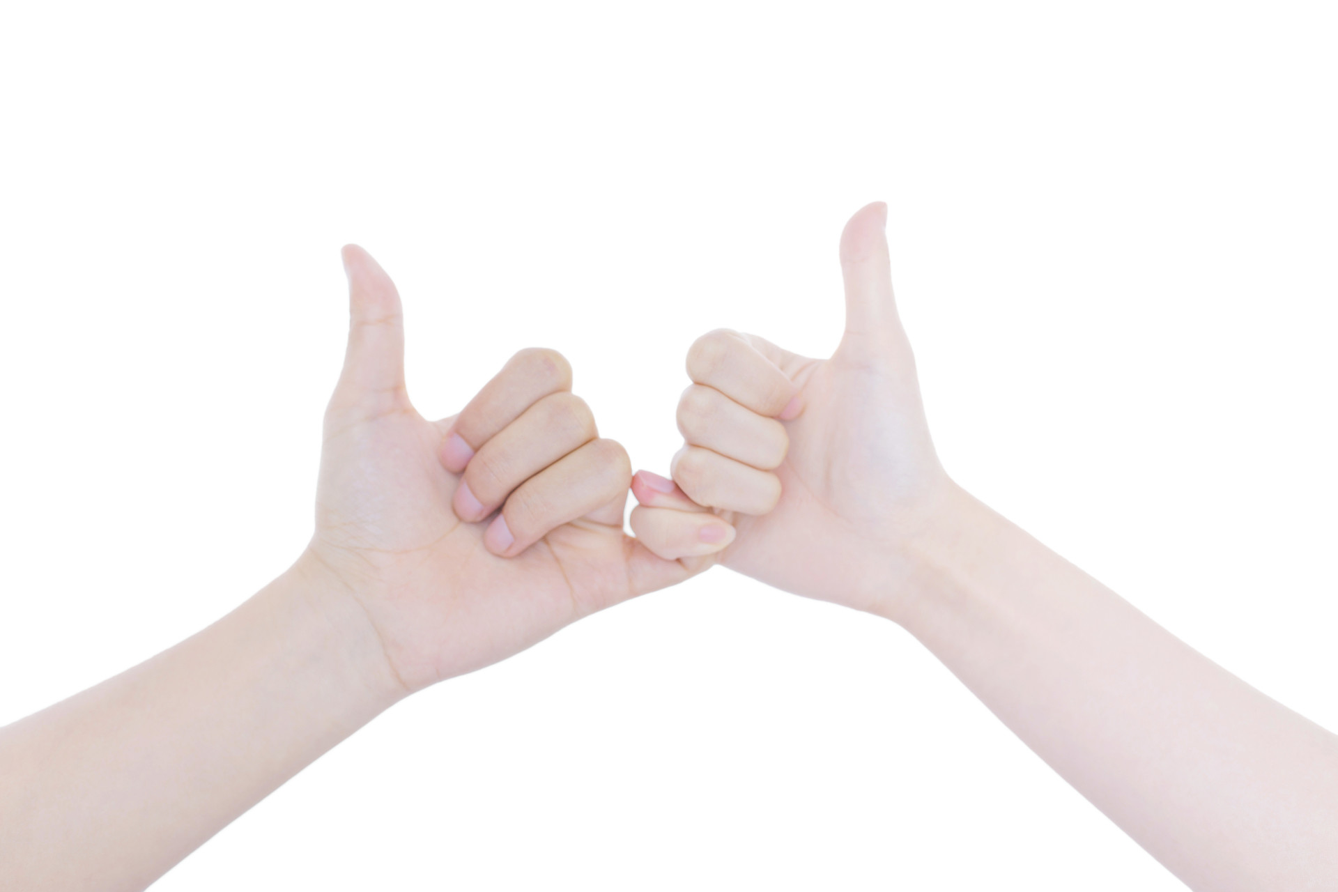 白底手势人物手势双手约定手势同意手势拉钩手势