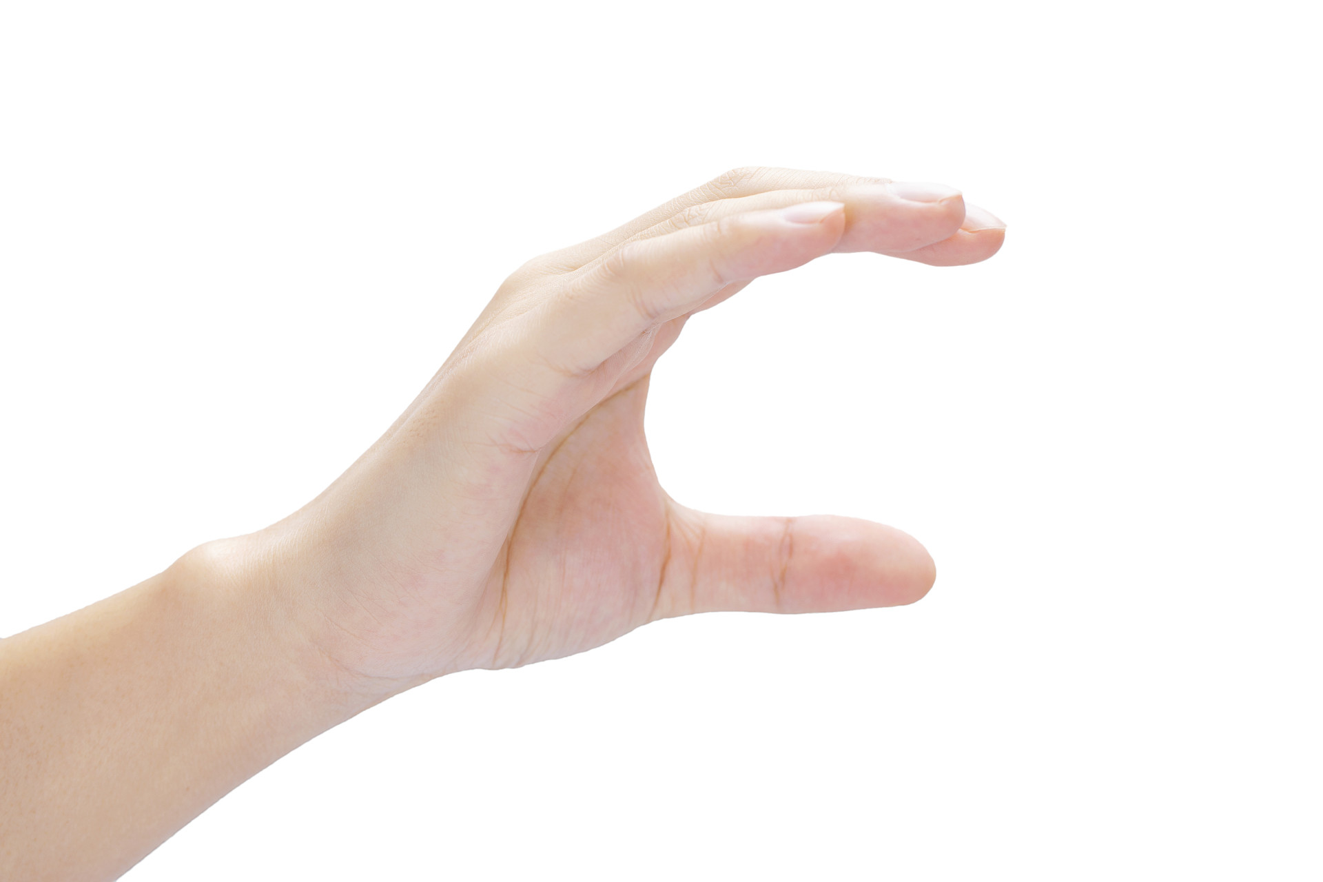 白底手势人物手势弯曲手掌
